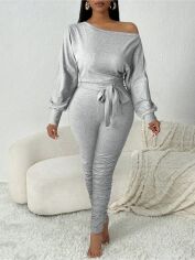 Акція на Комбінезон жіночий SHEIN GD-00218200 S Світло-сірий від Rozetka