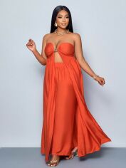 Акція на Костюм вечірній оверсайз жіночий SHEIN GD-00222115 1XL Помаранчевий від Rozetka
