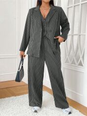 Акція на Костюм жіночий SHEIN GD-00207056 0XL Темно-сірий від Rozetka