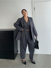 Акція на Костюм жіночий SHEIN GD-00218710 1XL Сірий від Rozetka