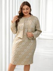 Акція на Костюм жіночий SHEIN GD-00203134 0XL Кремовий від Rozetka