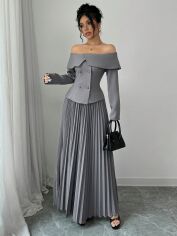 Акція на Костюм вечірній жіночий SHEIN GD-00217888 S Сірий від Rozetka