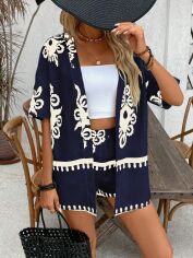 Акція на Костюм оверсайз жіночий SHEIN GD-00227314 XL Синій від Rozetka