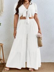 Акція на Костюм жіночий SHEIN GD-00202712 1XL Білий від Rozetka