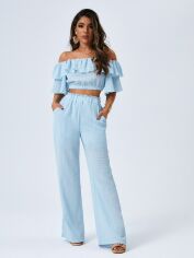 Акція на Костюм жіночий SHEIN GD-00227005 XS Блакитний від Rozetka