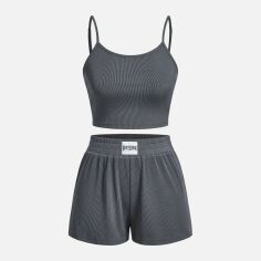 Акція на Костюм жіночий SHEIN GD-00226441 S Темно-сірий від Rozetka