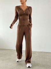 Акція на Костюм жіночий SHEIN GD-00193242 XL Коричневий від Rozetka