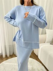 Акція на Костюм жіночий SHEIN GD-00194595 L Блакитний від Rozetka