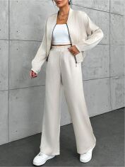 Акція на Костюм жіночий SHEIN GD-00195731 L Бежевий від Rozetka