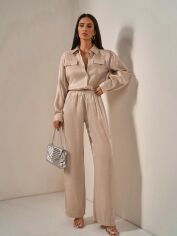 Акція на Костюм діловий жіночий SHEIN GD-00190488 M Бежевий від Rozetka