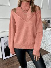 Акція на Светр жіночий SHEIN GD-00219055 L Світло-рожевий від Rozetka