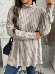 Акція на Светр теплий жіночий SHEIN GD-00227565 0XL Кремовий від Rozetka