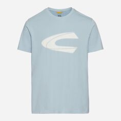 Акція на Футболка бавовняна довга чоловіча Camel Active T-Shirt 1/2 Arm 409700-5T02-43 2XL Блакитна з принтом від Rozetka