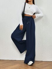 Акція на Спортивні штани жіночі SHEIN GD-00211895 S Темно-сині від Rozetka