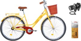 Акція на Набір Велосипед Ardis Florida СТВ 28" 19" 2024 Персиковий + Ліхтар передній Jing Yi JY-7012F-С USB + Ланцюг велосипедний Maya C410 1/2x1/8x112L (0945-6+29404_jny+00817) від Rozetka