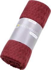 Акція на Простирадло Home Line полуторне 160x220 см вафельне полотно Бордове (190675 HL) від Rozetka