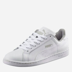 Акція на Підліткові шкіряні кеди Puma Smash Fun L Jr 36016204 37 (4) White/White від Rozetka