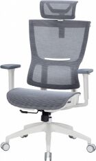 Акція на Крісло офісне OfficePro Elegant OC660-W-DG-DG White/Dark Gray від Rozetka
