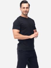 Акція на Футболка бавовняна довга чоловіча Hi-Tec Playo XL Чорна від Rozetka