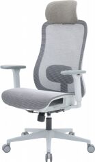Акція на Крісло комп'ютерне OfficePro Wave OC670-G-G-G Gray від Rozetka