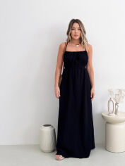 Акція на Платье Гера муслин Art Knit черное ONE SIZE від Podushka