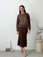 Акція на Джемпер вязаный Soft Art Knit коричневый L/XL від Podushka