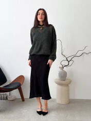 Акція на Джемпер вязаный Soft Art Knit темно-зеленый L/XL від Podushka