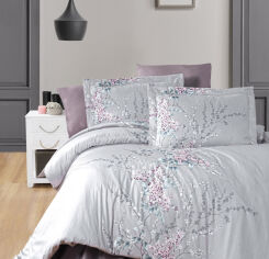 Акція на Постельное белье Wisteria Lilac сатин-люкс First choice Семейный комплект від Podushka