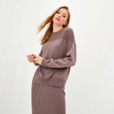 Акція на Джемпер вязаный Katrin шоколад Art Knit S/M від Podushka