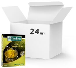 Акція на Упаковка чаю зеленого Qualitea середньолистового 24 шт. по 100 г від Rozetka