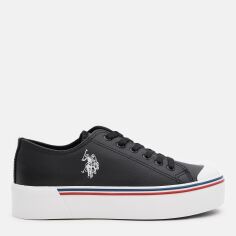 Акція на Жіночі кеди низькі U.S. Polo Assn 4F,Penelope P Wt 4Pr 101887306 37 Чорні від Rozetka