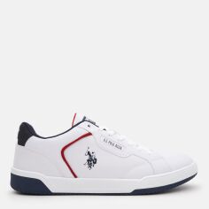 Акція на Чоловічі снікери U.S. Polo Assn 4W,Planck Glb 4Pr 101898244 42 Білі від Rozetka