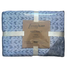 Акція на Плед хлопковый Abstract SoundSleep темно-синий 140х200 см від Podushka