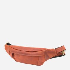 Акція на Сумка на пояс бананка чоловіча з натуральної шкіри Shvigel leather-23122 Руда від Rozetka