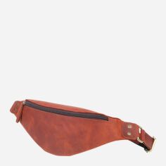 Акція на Сумка на пояс бананка чоловіча з натуральної шкіри Shvigel leather-23131 Руда від Rozetka