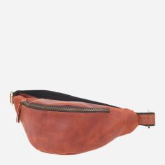 Акція на Сумка на пояс бананка чоловіча з натуральної шкіри Shvigel leather-23140 Руда від Rozetka