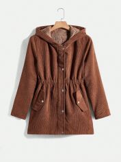 Акція на Куртка демісезонна жіноча SHEIN GD-00202272 XS Коричнева від Rozetka