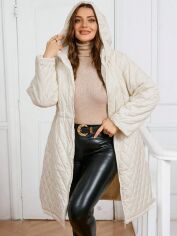 Акція на Пальто жіноче SHEIN GD-00206083 0XL Біле від Rozetka