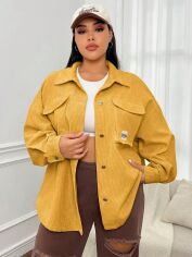 Акція на Куртка демісезонна жіноча SHEIN GD-00202398 2XL Гірчична від Rozetka