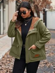 Акція на Куртка демісезонна жіноча SHEIN GD-00208863 1XL Зелена від Rozetka