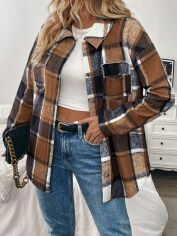 Акція на Куртка демісезонна жіноча SHEIN GD-00225575 1XL Різнокольорова від Rozetka