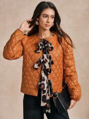Акція на Куртка жіноча демісезонна SHEIN GD-00203825 L Коричнева від Rozetka