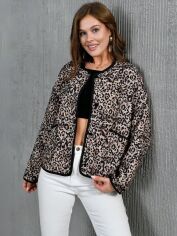 Акція на Куртка жіноча демісезонна SHEIN GD-00208092 L Коричнева від Rozetka