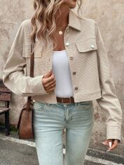 Акція на Куртка жіноча демісезонна SHEIN GD-00203619 L Кремова від Rozetka