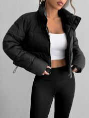 Акція на Куртка жіноча демісезонна SHEIN GD-00196182 S Чорна від Rozetka