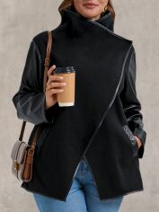 Акція на Куртка демісезонна жіноча SHEIN GD-00209259 0XL Чорна від Rozetka