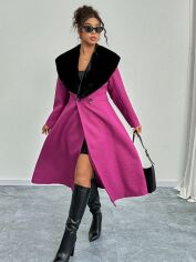 Акція на Пальто жіноче SHEIN GD-00209109 0XL Фіолетове від Rozetka