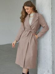 Акція на Пальто жіноче SHEIN GD-00198748 S Пісочне від Rozetka