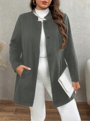 Акція на Пальто жіноче SHEIN GD-00209979 2XL Сіре від Rozetka