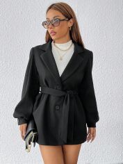 Акція на Пальто жіноче SHEIN GD-00204252 2XL Чорне від Rozetka